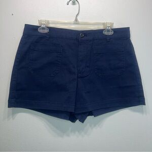 J.Crew Patch Pocket Denim Short Navy High Rise Easy Classic Womens US 10 NEW